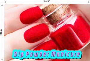 Dip Powder 08 Photo-Realistic Paper Poster Premium Matte Interior Inside Sign Non-Laminated Nail Salon Horizontal