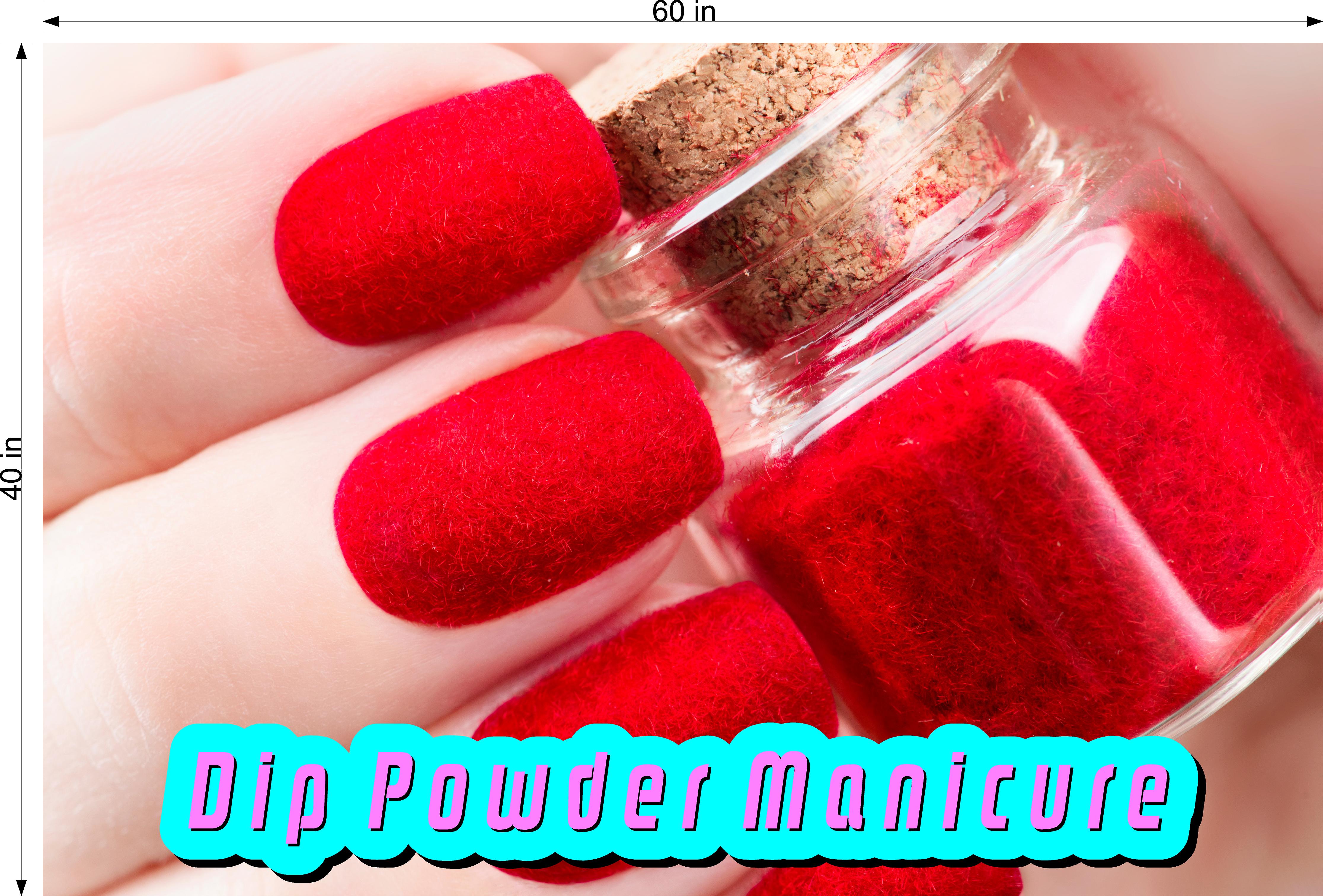 Dip Powder 08 Photo-Realistic Paper Poster Premium Matte Interior Inside Sign Non-Laminated Nail Salon Horizontal