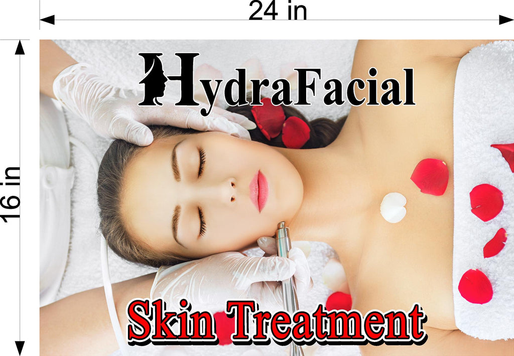 Salon 29 Photo-Realistic Paper Poster Premium Interior Inside Sign Wall Window Non-Laminated HydraFacial Skin Treatment Horizontal