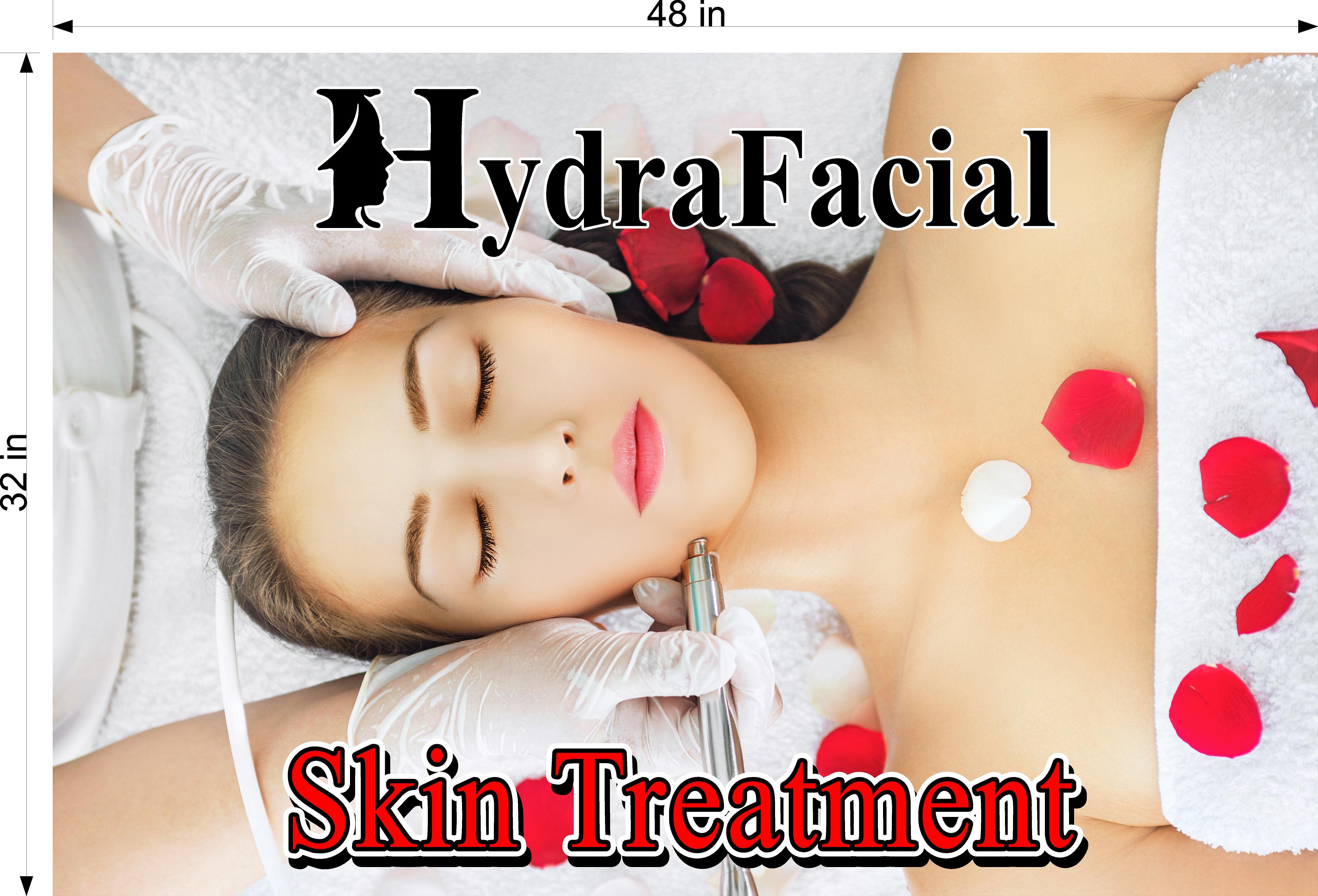 Salon 29 Photo-Realistic Paper Poster Premium Interior Inside Sign Wall Window Non-Laminated HydraFacial Skin Treatment Horizontal