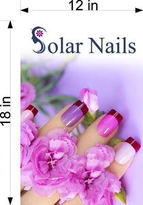 Solar 02 Wallpaper Fabric Poster Decal with Adhesive Backing Wall Sticker Decor Nail Salon Sign Vertical