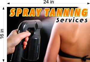 Tanning 08 Perforated Mesh One Way Vision Window Vinyl Nail Salon See-Through Sign Solarium Spray Sun Horizontal